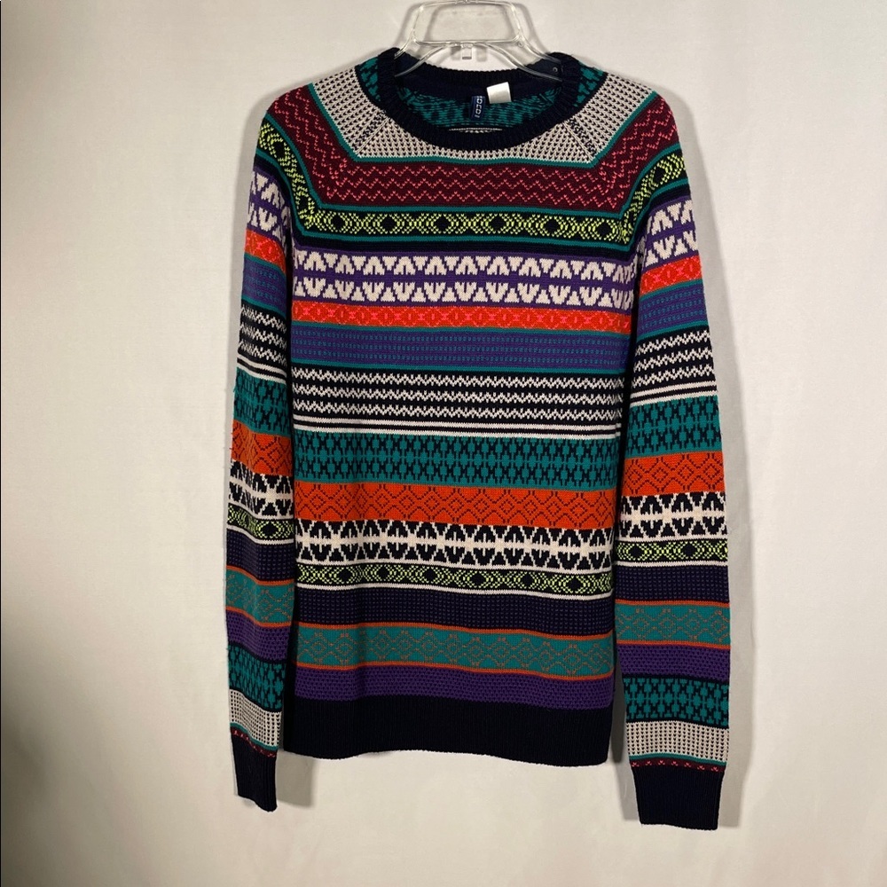 H&M DIVIDED MENS CREWNECK GRANDPA SWEATER WOOL MEDIUM